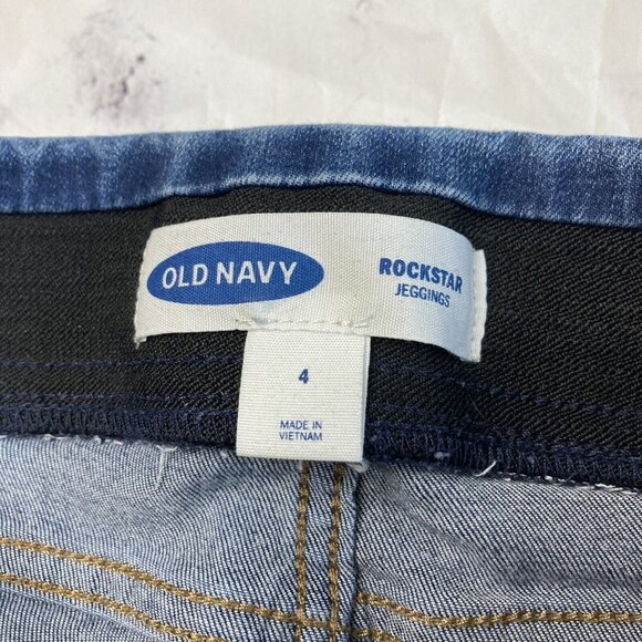 Old Navy Rockstar Jeggings Womens Size 4 Distressed Skinny Pull On Stretch N161 - Picture 3 of 4